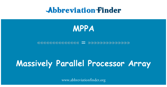 MPPA: Massivt parallelle prosessor matrise