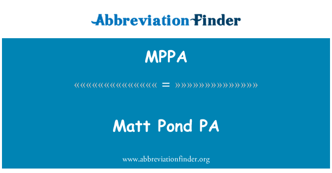 MPPA: Мат езерце PA