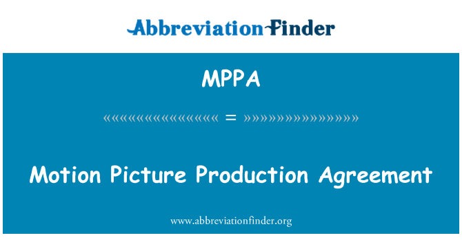 MPPA: Contrato de produção cinematográfica