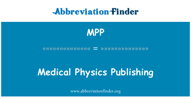 MPP: Publication medikal fizik