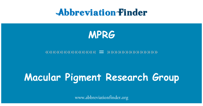 MPRG: Makula Pigment araştırma grubu