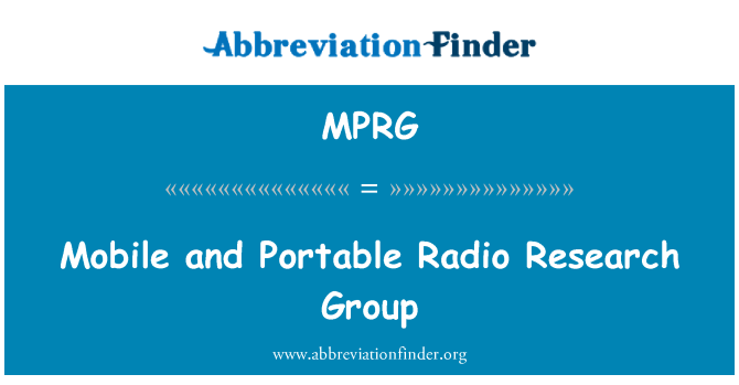 MPRG: Mobilni in prenosni Radio raziskovalne skupine