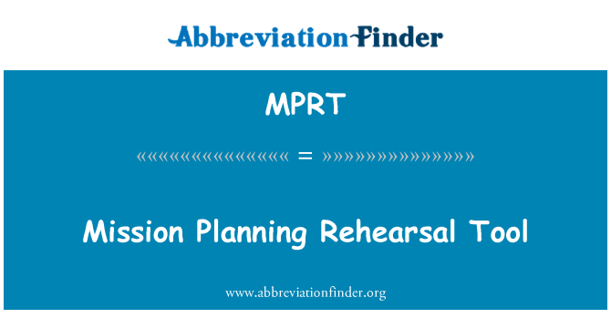 MPRT: Mission Rehearsal planlægningsværktøj