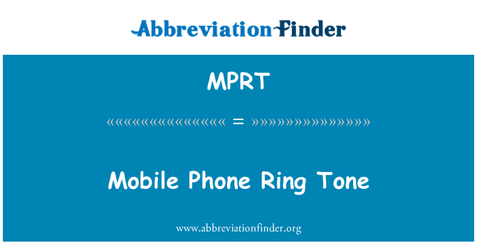 MPRT: เสียงโทรศัพท์มือถือแหวน