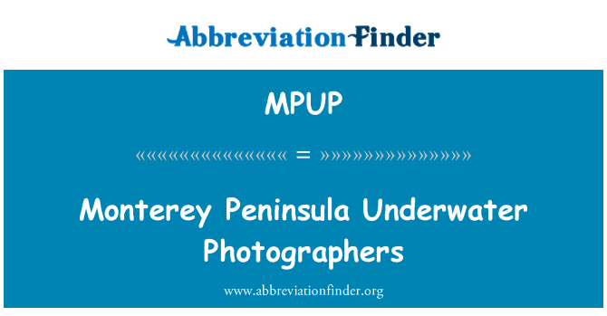 MPUP: Monterey Peninsula podvodní fotografy