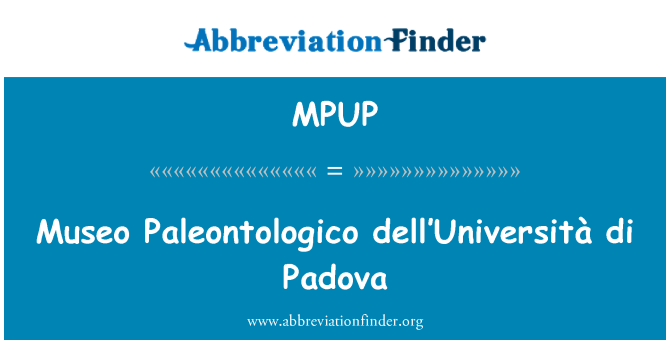 MPUP: Museo Paleontologico dell'Università di Padova