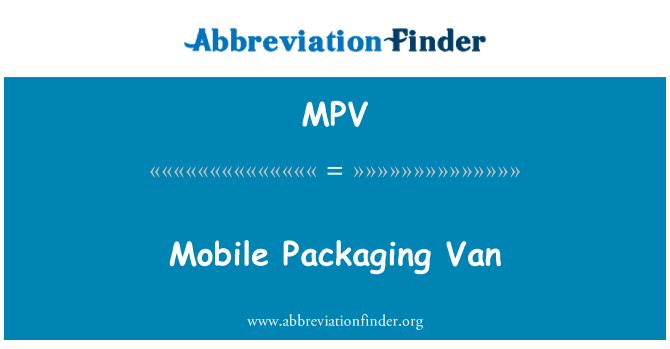 MPV: Van Emballage mobil