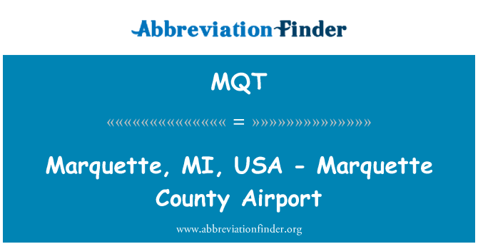 MQT: Marquette, MI, Amerika Syarikat - Lapangan Terbang County Marquette