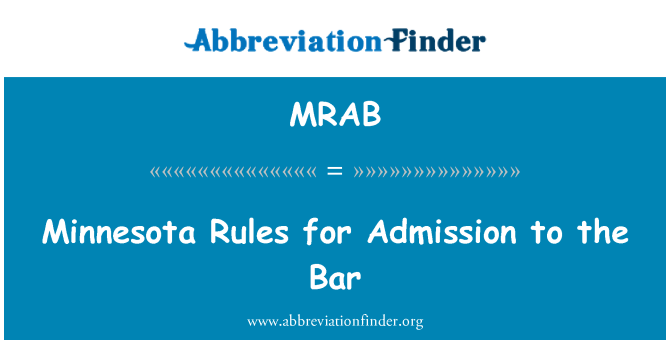 MRAB: मिनेसोटा नियम प्रवेश पट्टी करने के लिए