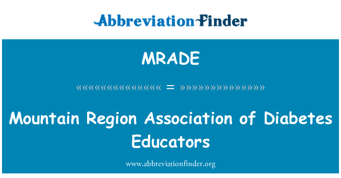 MRADE: Horská oblast asociace pedagogů, Diabetes