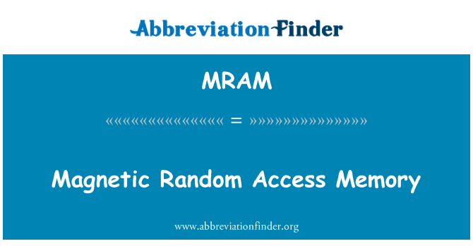 MRAM: Magnetische Random Access Memory