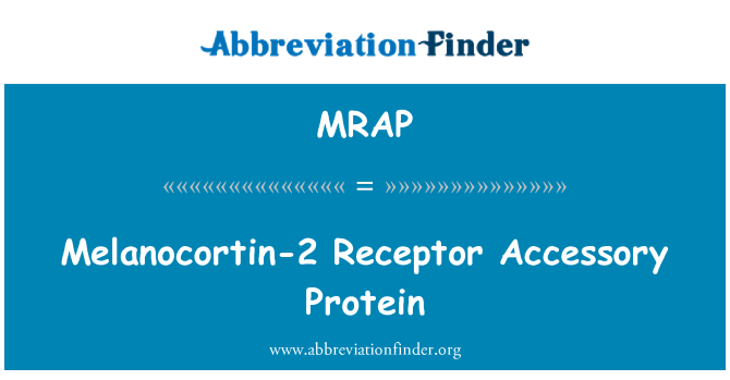 MRAP: Příslušenství Protein 2 melanokortinový Receptor