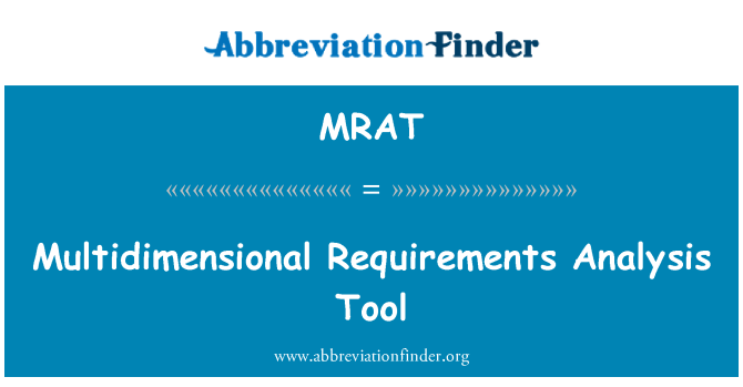 MRAT: כלי ניתוח דרישות רב-ממדי