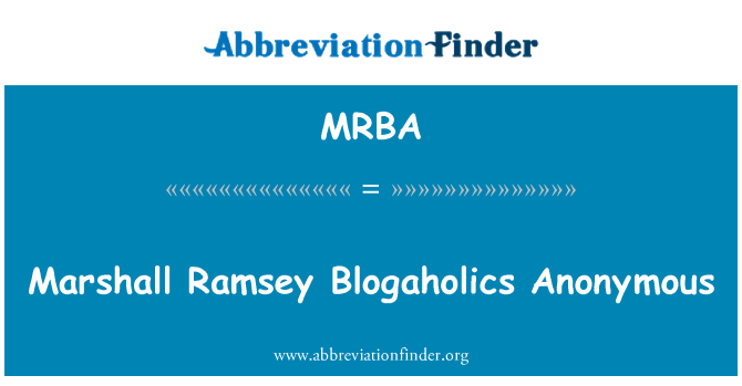 MRBA: मार्शल रैमसे Blogaholics अनाम