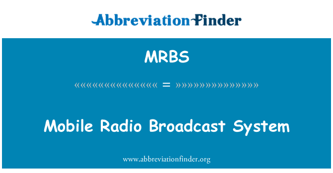 MRBS: سیستم پخش رادیو موبایل