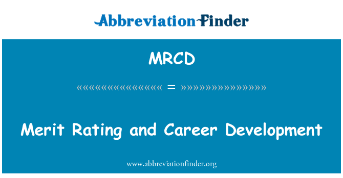 MRCD: Calificación de méritos y de desarrollo profesional