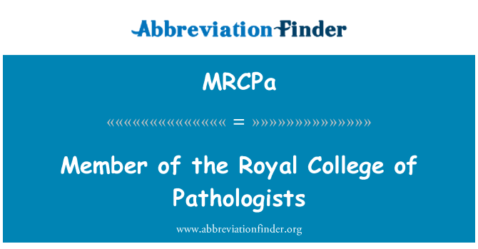MRCPa: Royal patologų Kolegijos narys