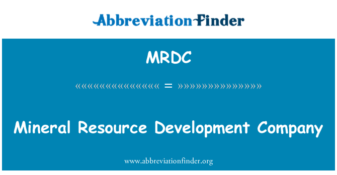 MRDC: Mineraal ressursi Development Company