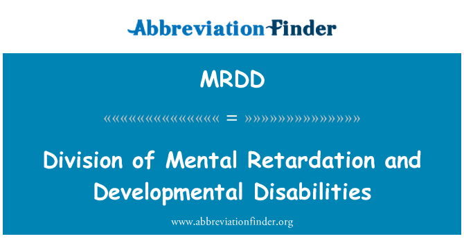 MRDD: Is-adran arafwch meddwl a anableddau datblygiadol