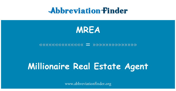 MREA: Milijonar Real Estate Agent