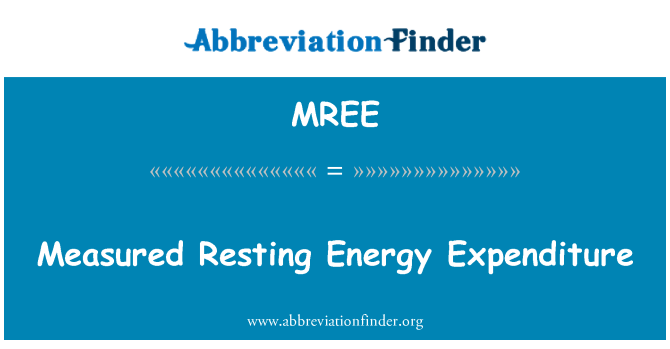 MREE: Medido o gasto energético de repouso