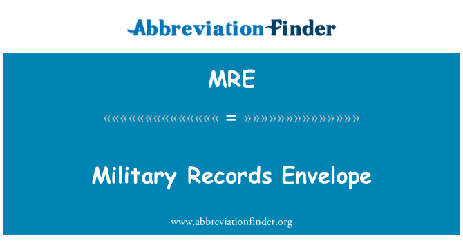 MRE: Dosye militè Enveloppe