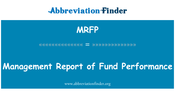MRFP: Rapò gestion de fon pèfòmans