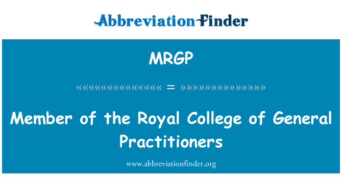 MRGP: Royal College of perearstid liige