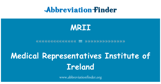 MRII: Medikal Représentants Enstiti D' Irlande