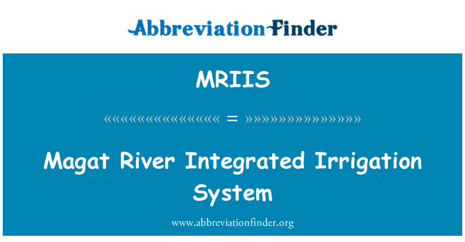 MRIIS: Magat rivière intégré système d'Irrigation