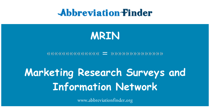 MRIN: Informationsnet og markedsføring forskningsundersøgelser