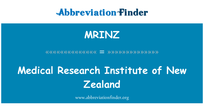 MRINZ: Medical Research Institute Uusi-Seelanti