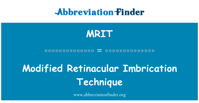 MRIT: Teknika ta ' Imbrication Retinacular modifikati