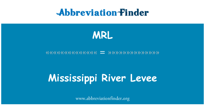 MRL: Mississippi River-Levee