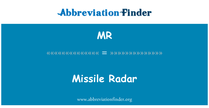 MR: Radar tal-missili