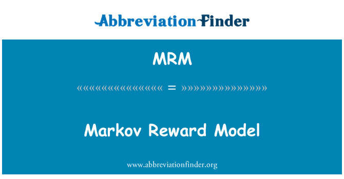 MRM: รุ่นรางวัล Markov