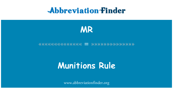 MR: Munice pravidlo