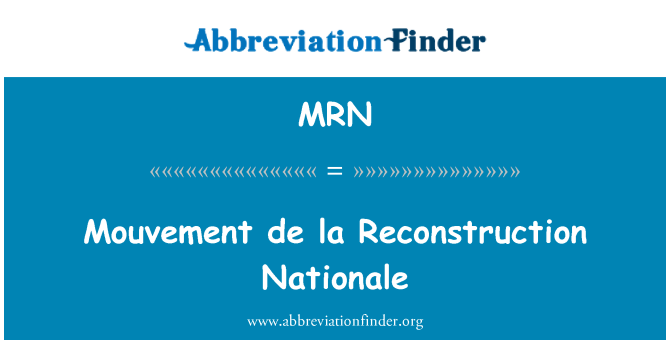 MRN: مووویمانٹ de la تعمیر نو فورم