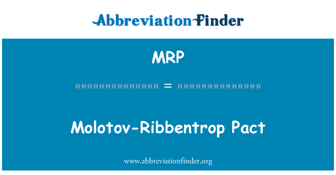 MRP: Molotov-Ribbentrop-pagten