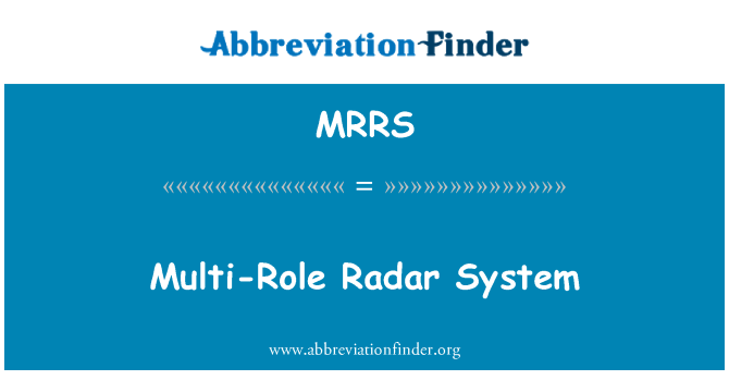 MRRS: Sistem Radar pelbagai peranan