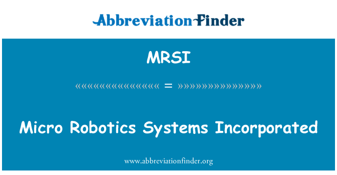 MRSI: 통합 마이크로 로봇 시스템