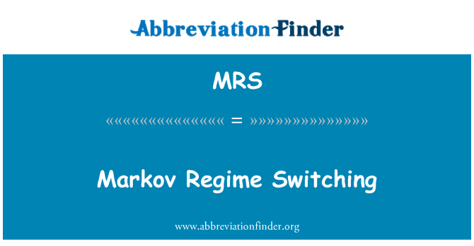 MRS: Rejim Markov menukar