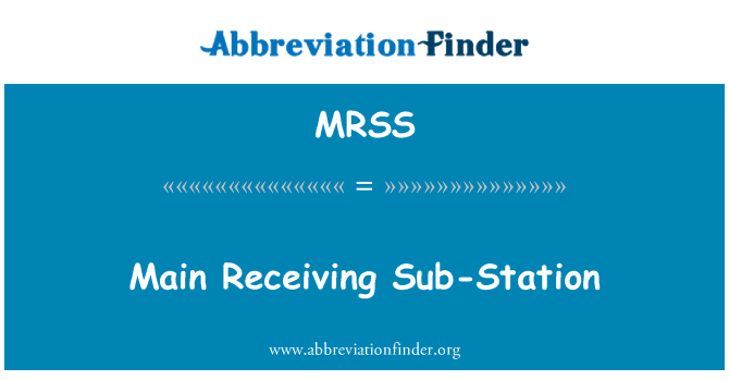 MRSS: Main, ki prejemajo sub-postajo