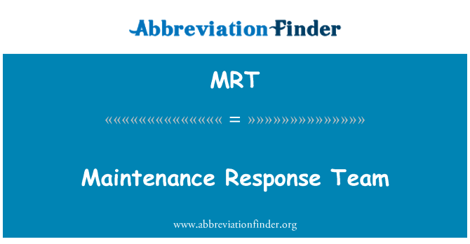 MRT: Vedligeholdelse Response Team