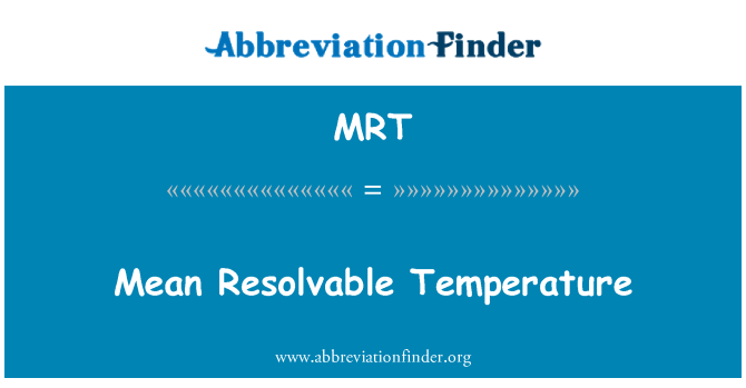 MRT: Pomeni razloθljiva Temperature