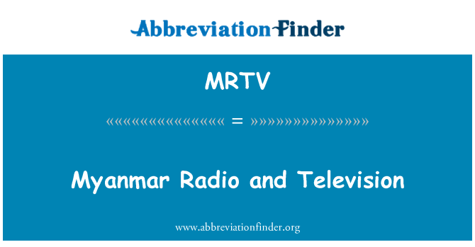 MRTV: Myanmar Radio dan televisi