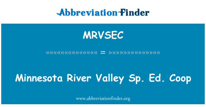 MRVSEC: Minnesota River Valley Sp. Ed. Coop