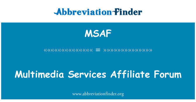 MSAF: Multimediální služby Affiliate Fórum