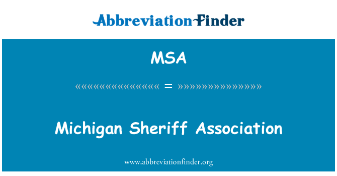 MSA: Asosyasyon Michigan chèfseksyon