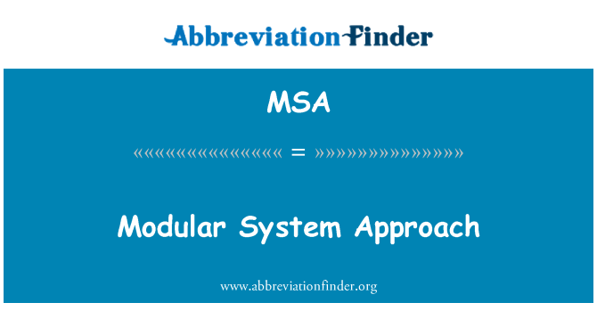 MSA: Modularni pristup